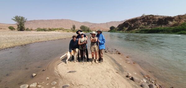 KAOKOVELD CAMINO Hiking Group at Kunene River